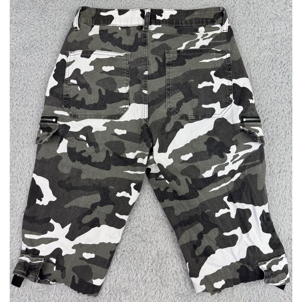 Mens L Camouflage Cargo Shorts W/Zipper Pockets American Bazi - PreOwned - Picture 7 of 13